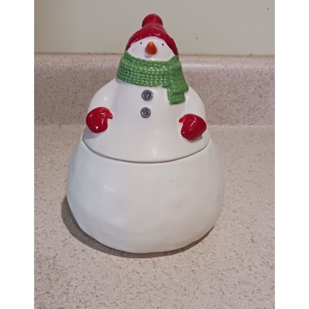 Snowman Treat Jar Christmas Holiday Decor Hallmark